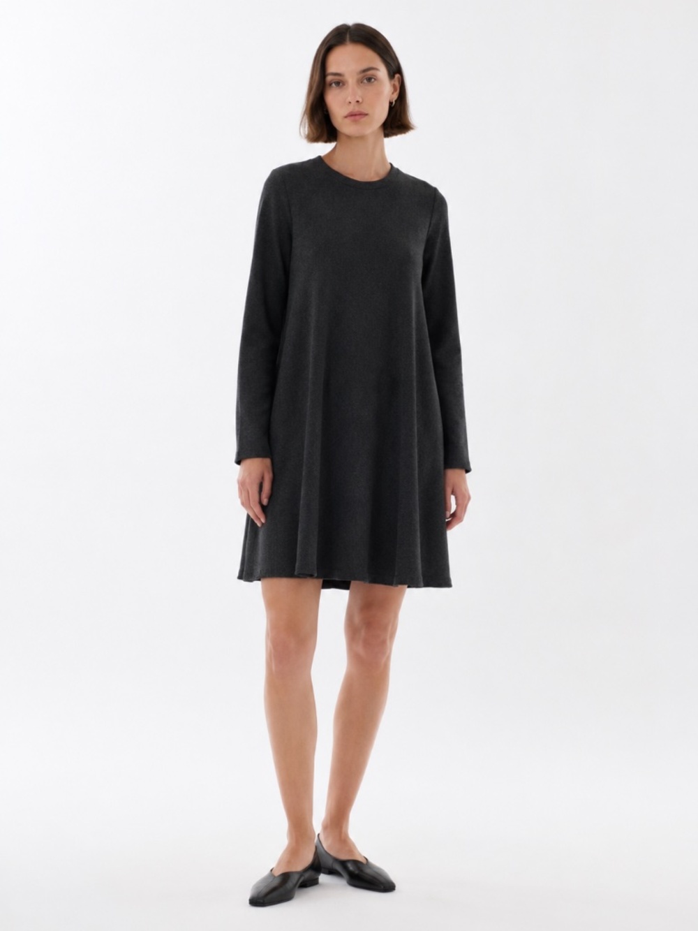 COS wool mini grey knit dress size medium